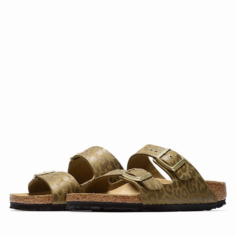 Stone Path Stylish Walking Shoes Women's Birkenstock Arizona Synthetic - Leopard Khaki