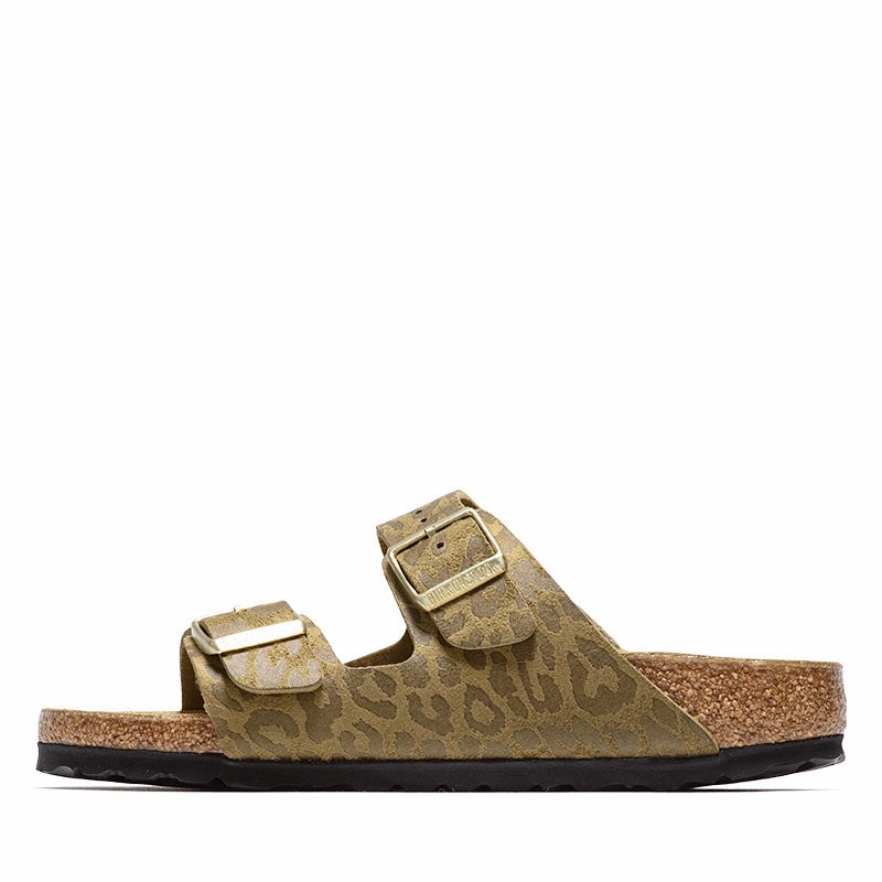 Foot Firm Women's Birkenstock Arizona Synthetic - Leopard Khaki