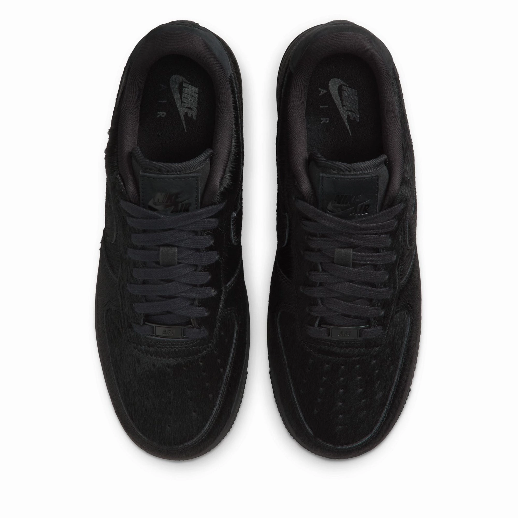 Women's Nike Air Force 1 '07 'Pony Hair' - Black/Black Toe Fit