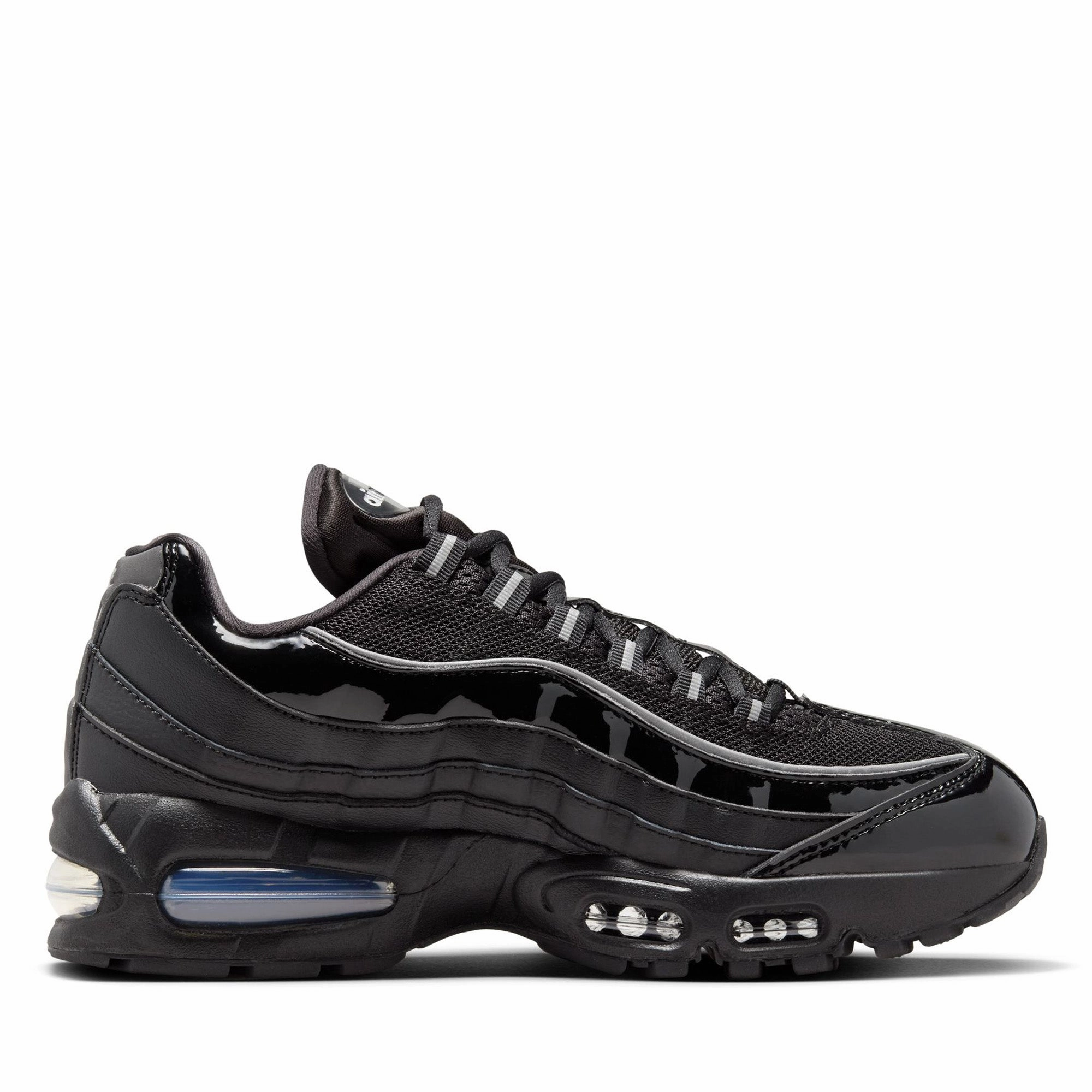 Women's Nike Air Max 95 - Black/Metallic Silver Low Effort