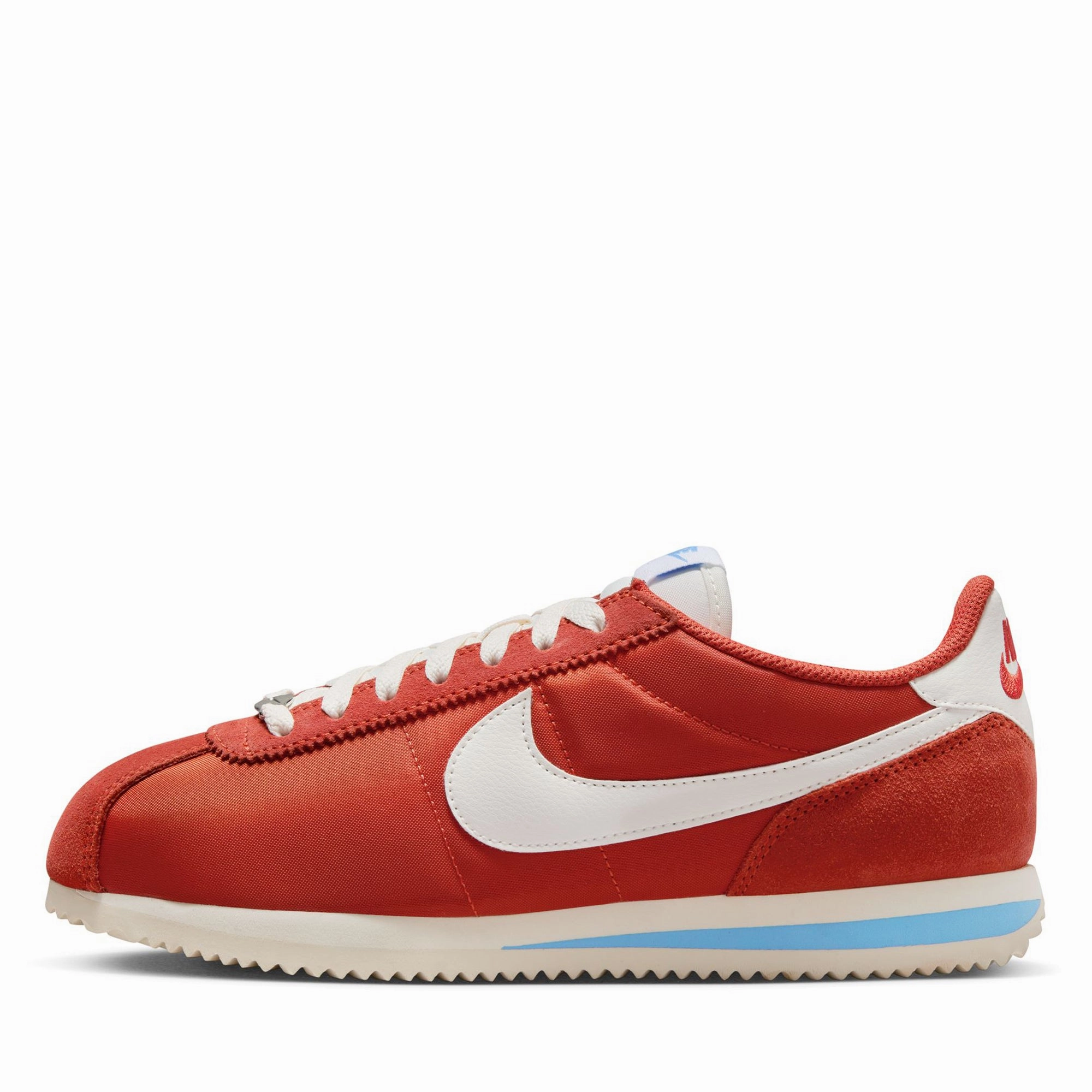 Pull Tab Easy-to-Wear Shoes Women's Nike Cortez Textile - Picante Red/Sail