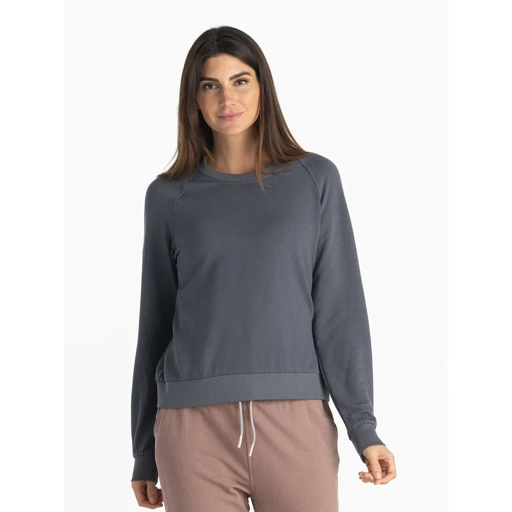 Women's Bamboo Lightweight Fleece Crew NonFade Dye