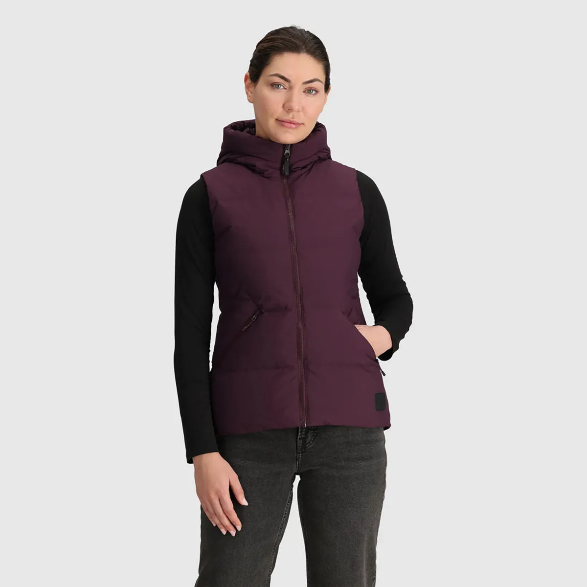Women's Coze Hooded Down Vest Heal Relaxed Motion