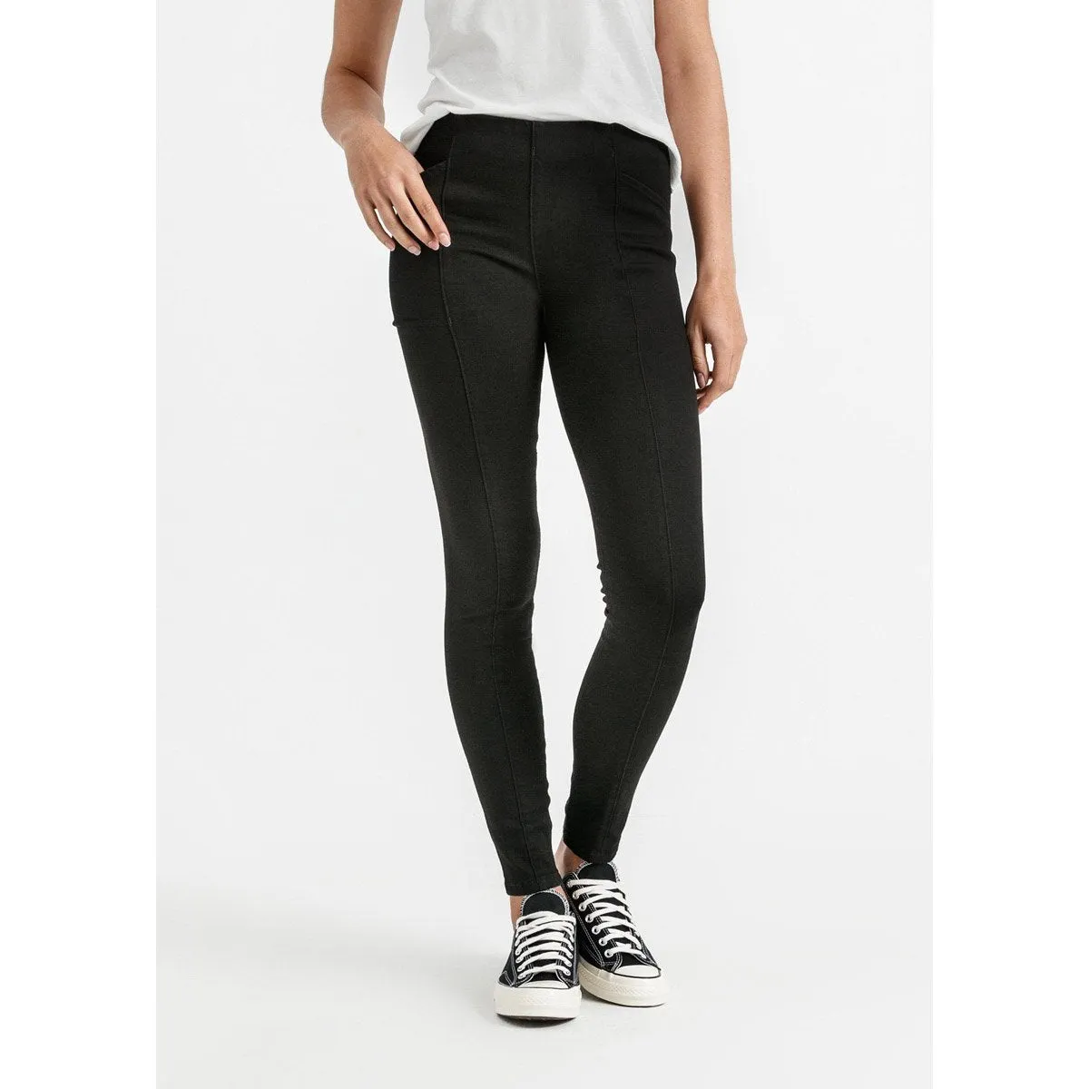 Athletic Comfort Women's Four Way Flex Pull On Mid Rise Skinny