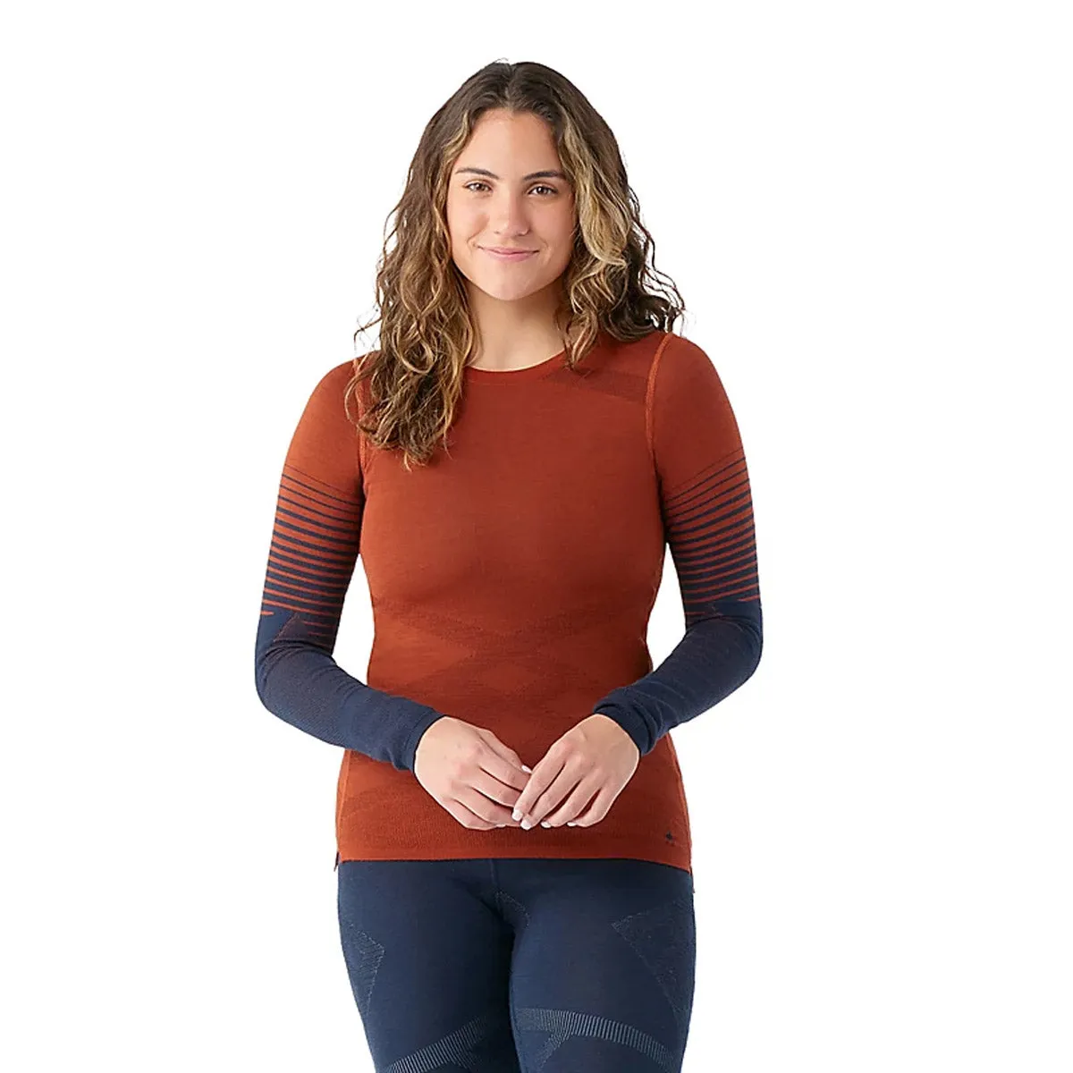 OversizedFit Women's Intraknit Thermal Merino Base Layer Pattern Crew