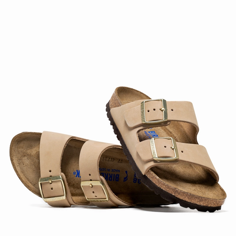 Women's Birkenstock Arizona Soft Footbed Nubuck - Sandcastle Board Room