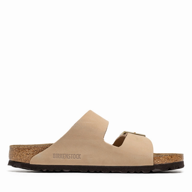 Women's Birkenstock Arizona Soft Footbed Nubuck - Sandcastle Morning Stroll