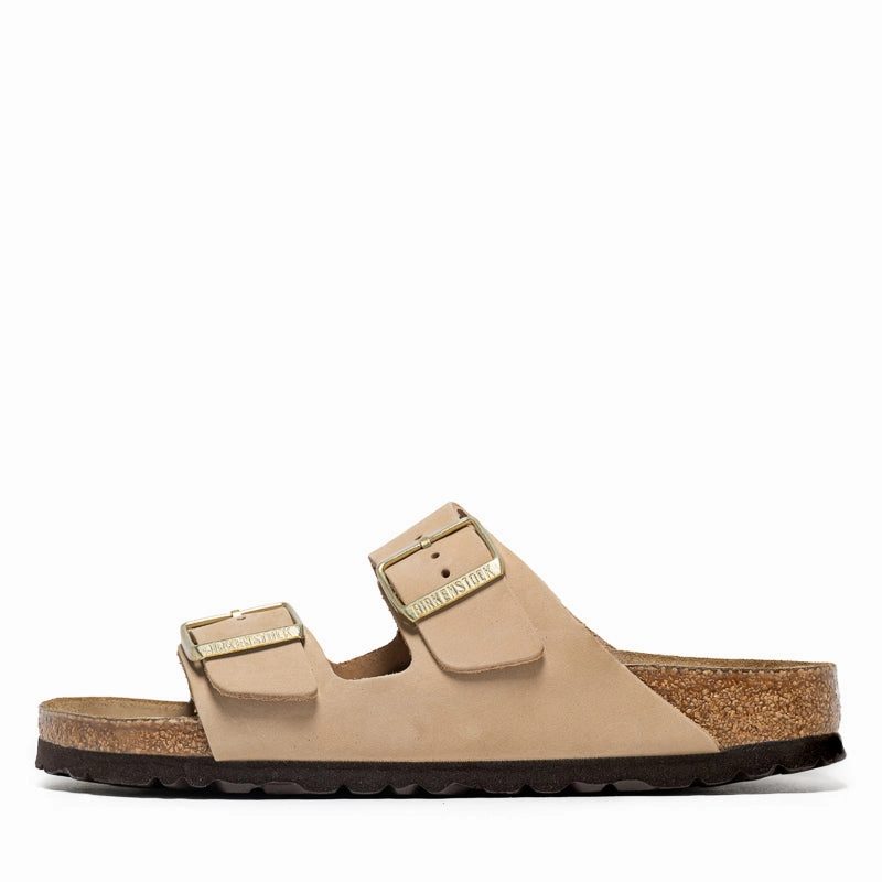 Women's Birkenstock Arizona Soft Footbed Nubuck - Sandcastle Relaxed Energy Fresh Path
