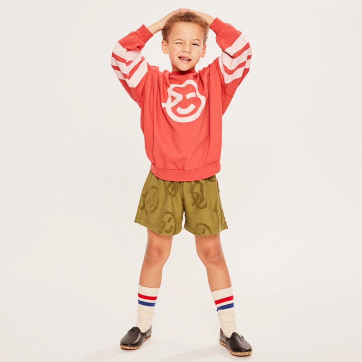 Wynken Kids Glide Sweat - Red Prince costumes for children Polka dotted kids' outfits