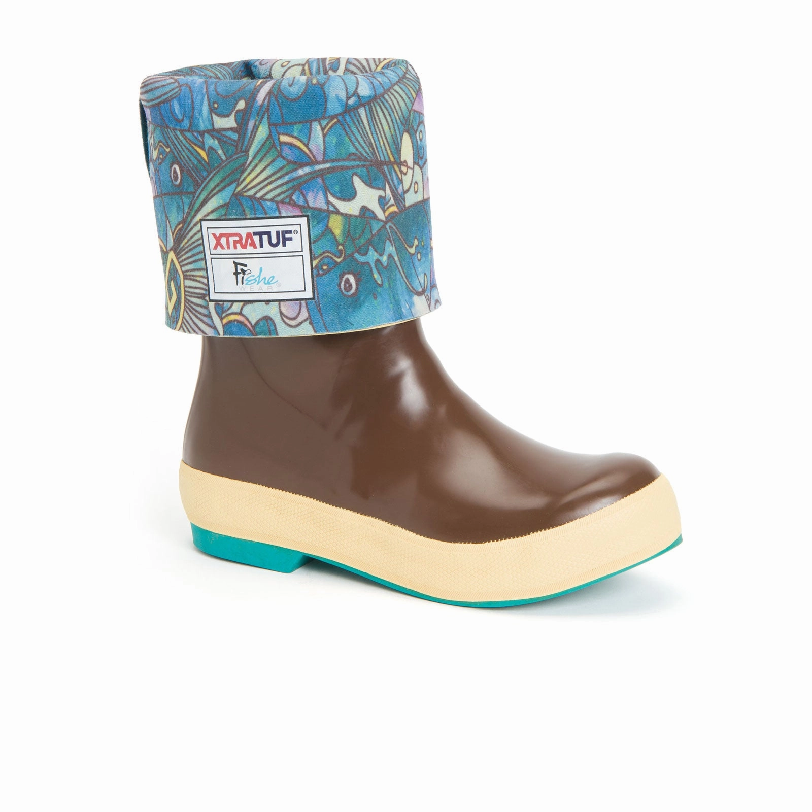 XtraTuf Fishe Wear 15" Legacy Rain Boot (Women) - Brown/Totally Tarpon Wide Lane