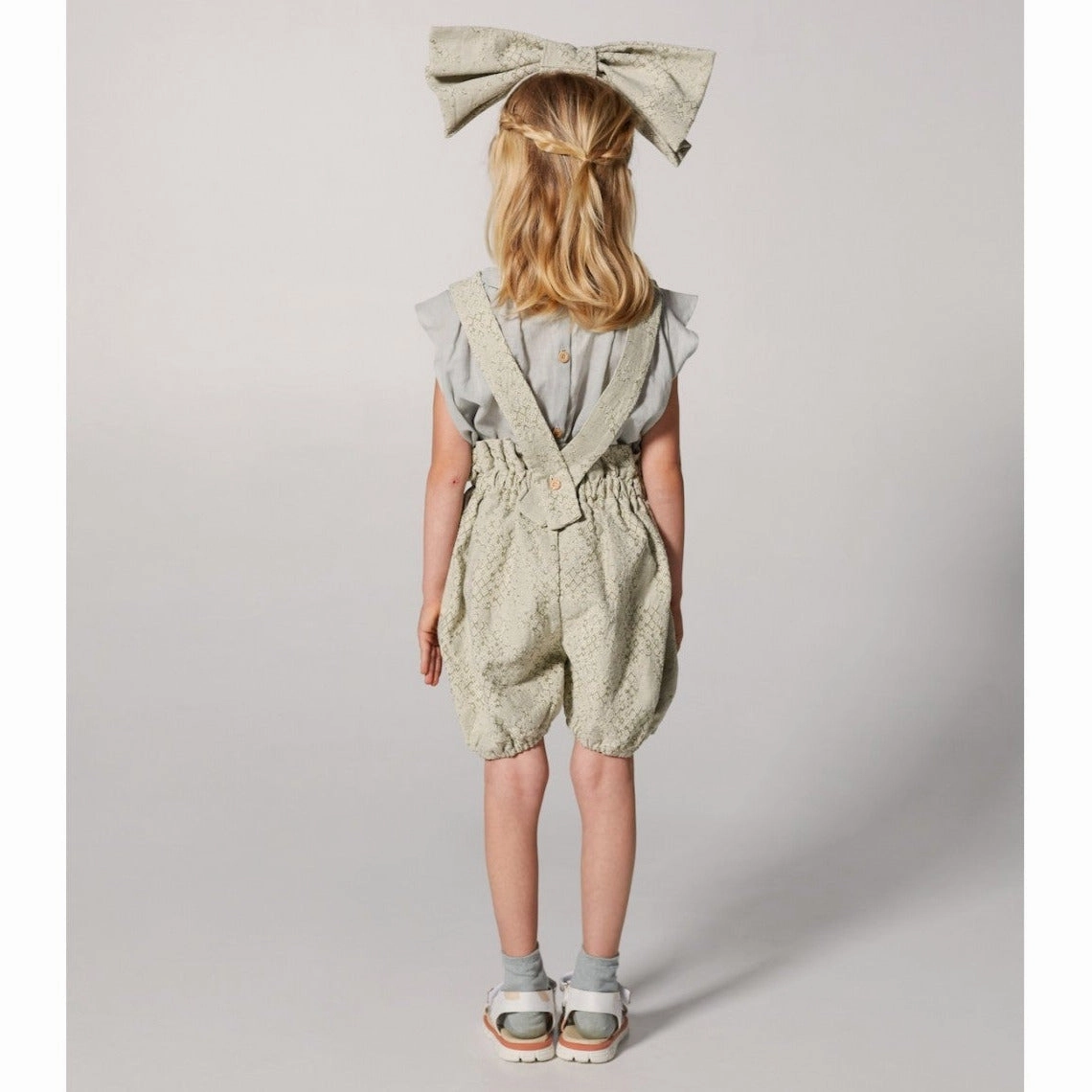 yellowpelota Kids Catalina Blouse in Grey BL30 Satin