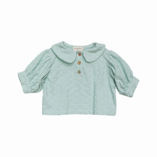 Unlined windproof Yellowpelota Kids Margaret Blouse (Baby) Green