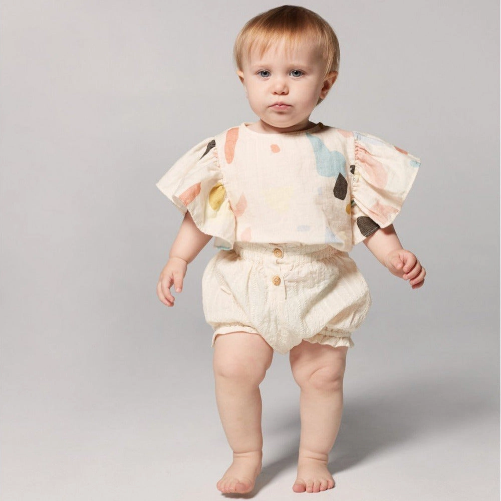 Tasseled yellowpelota Kids Promenade Bloomer in Natural
