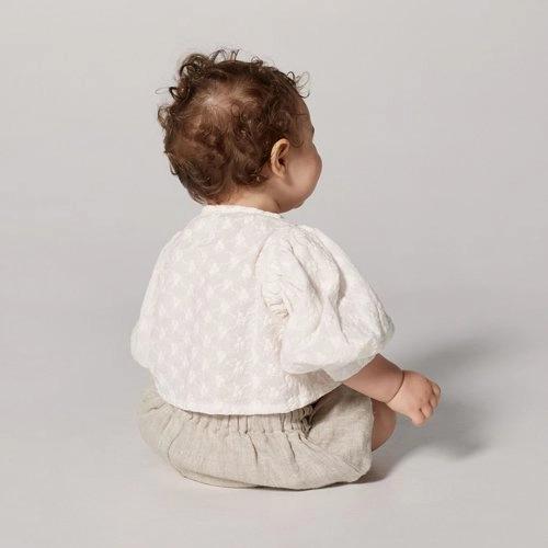 yellowpelota Kids Violet Blouse in White Autumn kids' outfits