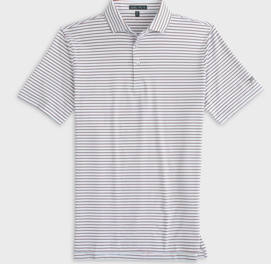 Youth Stadium Stripe Polo - White/Dark Teal Active