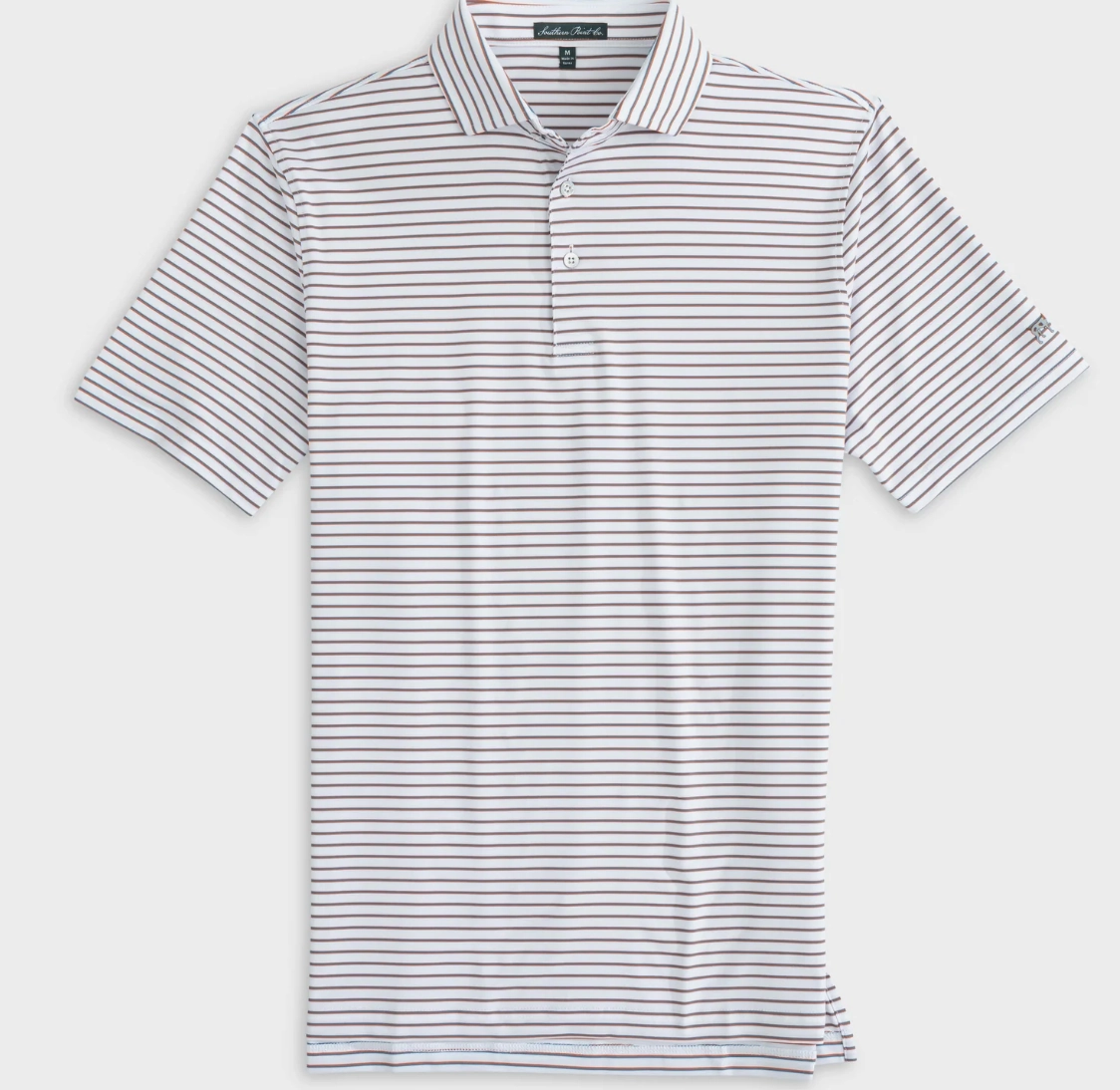 Sparkly kids' wear Youth Stadium Stripe Polo - White/Dark Teal