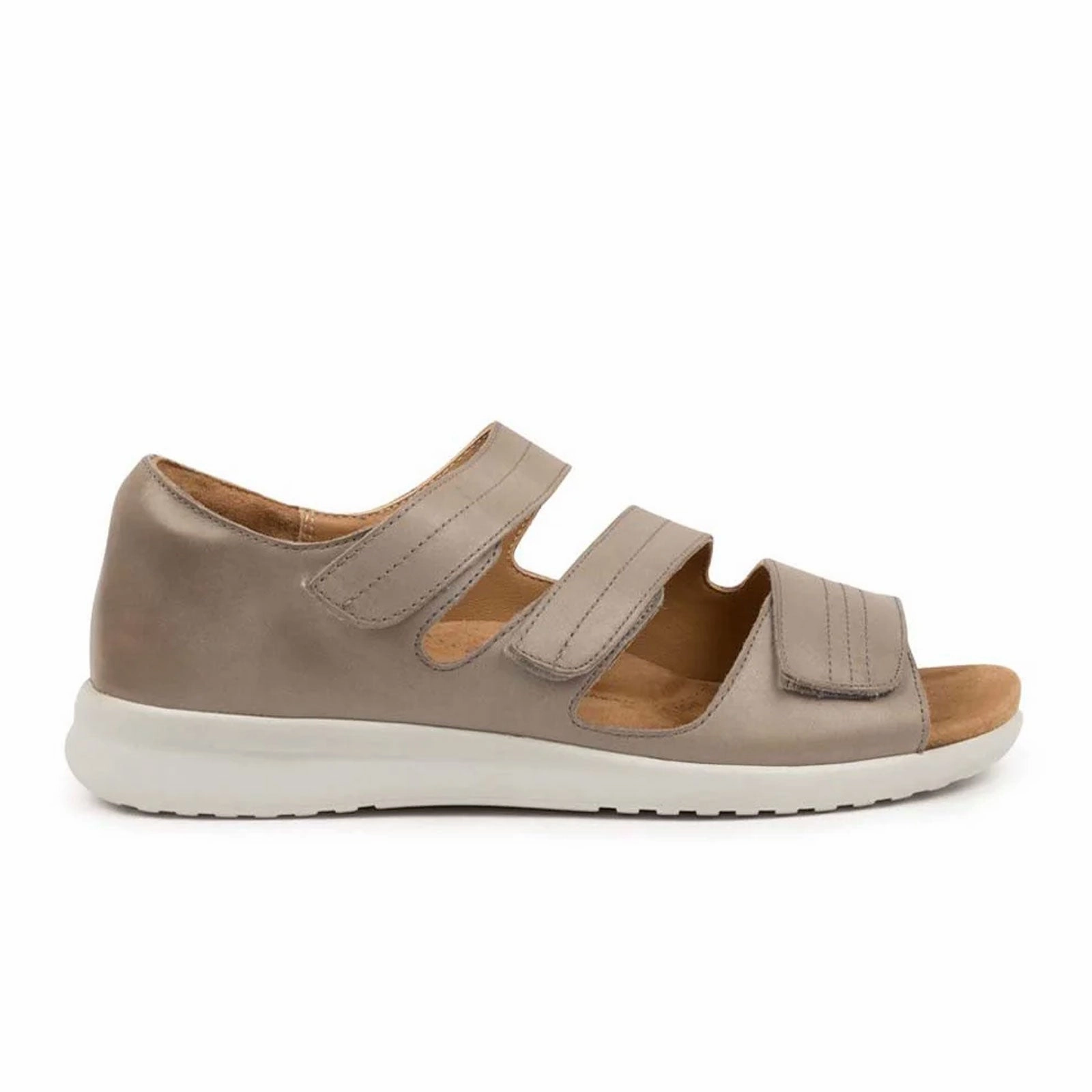 Ziera Bardot Wide Sandal (Women) - Misty/White Sole Comfortable Travel